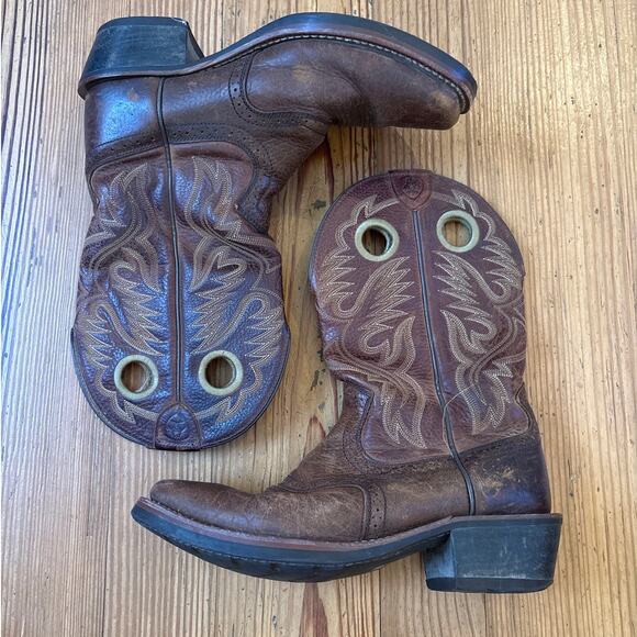 Ariat Hertiage Roughstock western brown‎ leather mens cowboy boots SIZE 9D main image 9